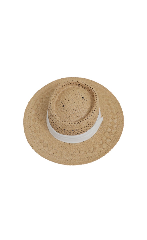 Straw Boater Hat Natural