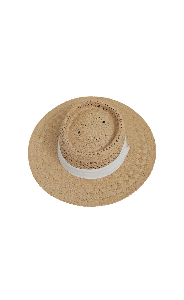 Straw Boater Hat Natural