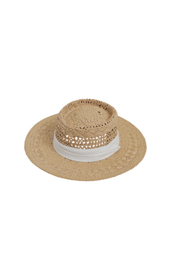 Straw Boater Hat Natural