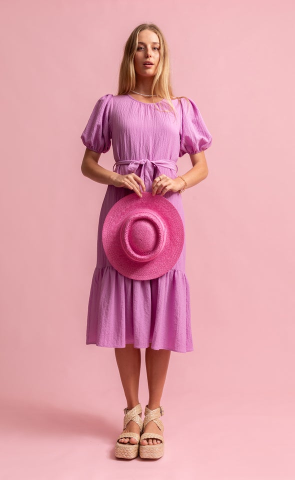 Straw Boater Hat Pink