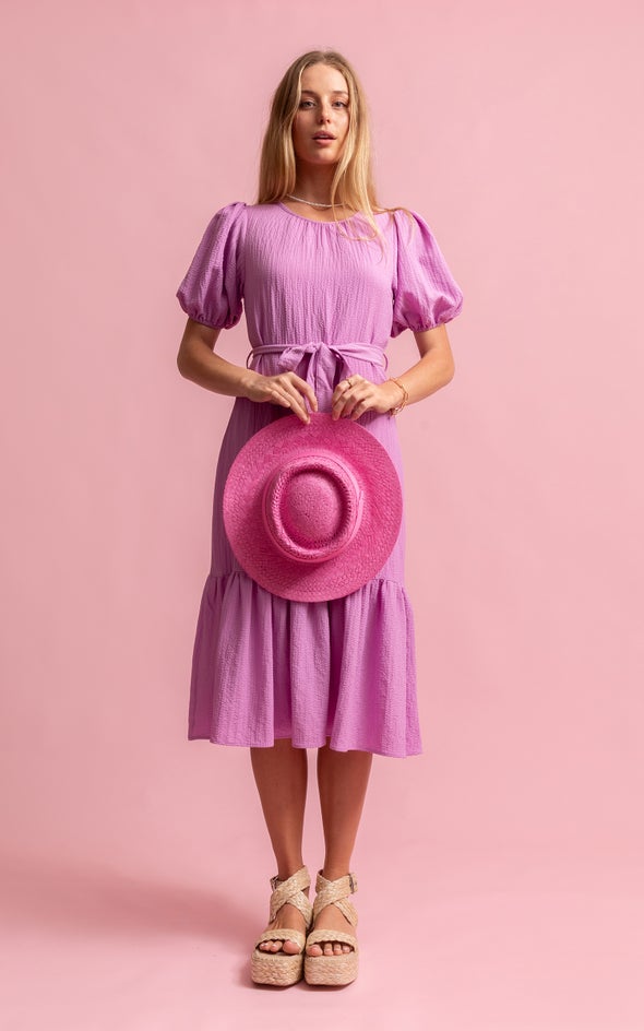 Straw Boater Hat Pink