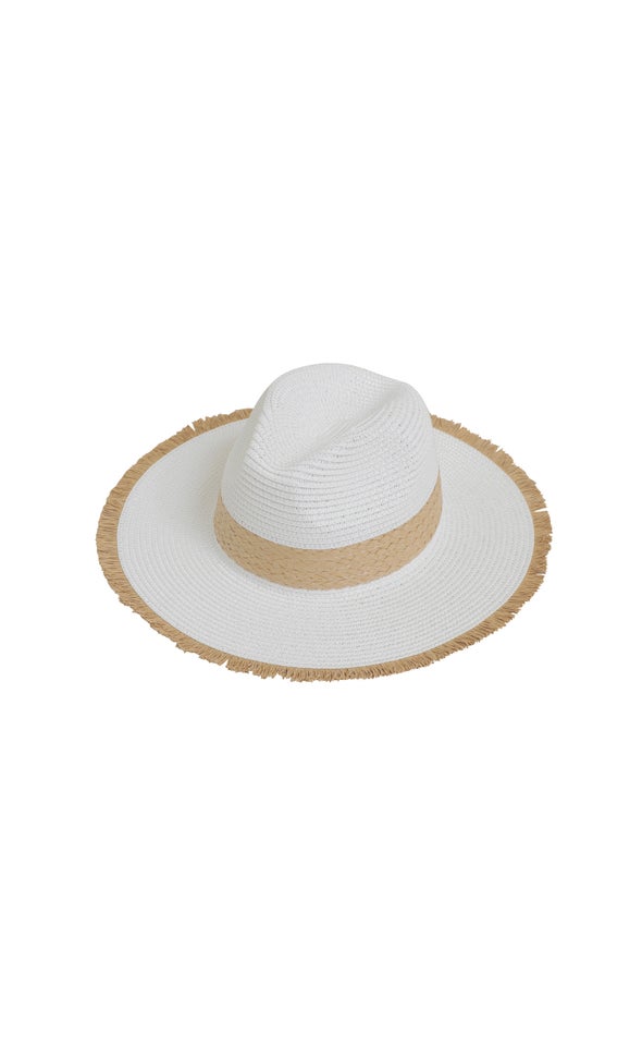 Straw Fedora White