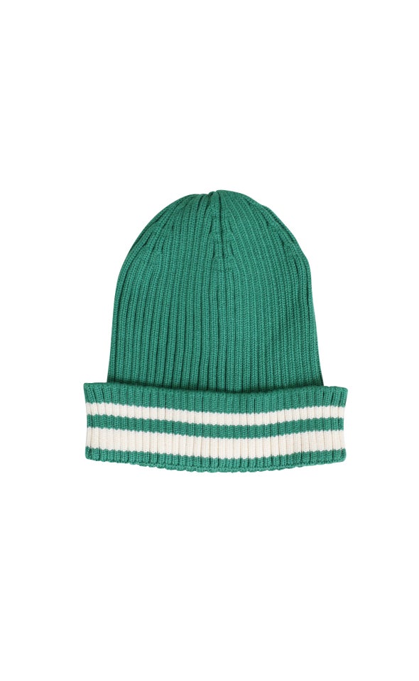 Stripe Beanie Green