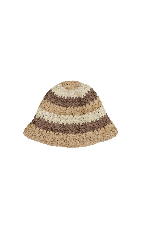 Striped Bucket Hat Brown/stripe