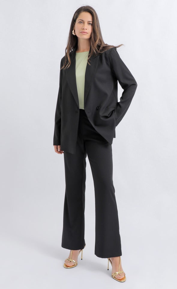 Suiting Longline Blazer Black