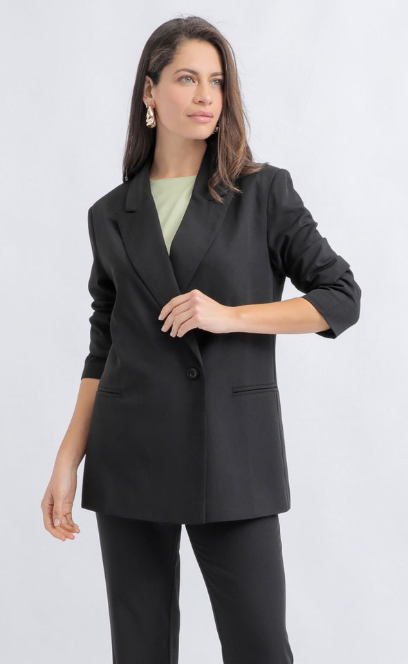 Suiting Longline Blazer Black