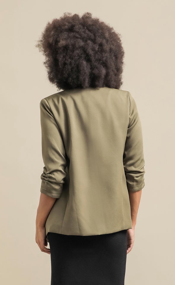 Suiting Open Blazer Olive