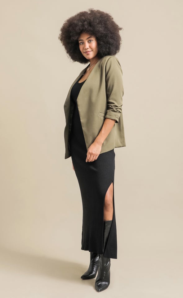 Suiting Open Blazer Olive