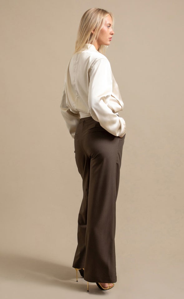 Suiting Pleat Front Pants Forest
