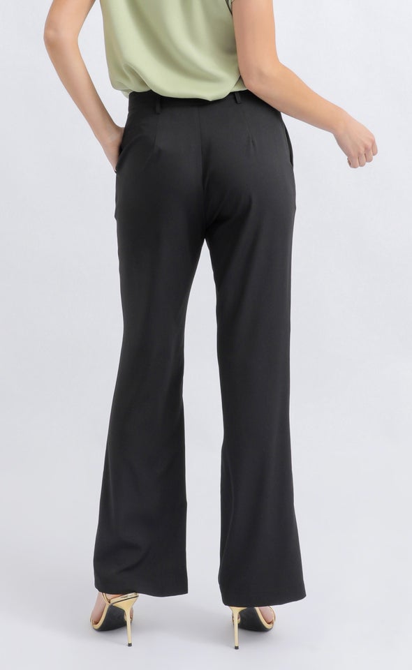 Suiting Straight Tailored Pants Black