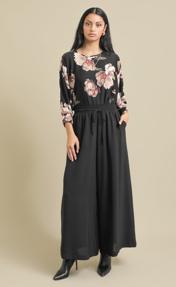 Suiting Wide Leg Drawcord Pants