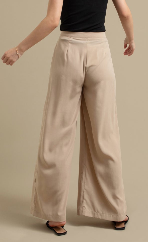 Summer Wide Leg Pants Natural