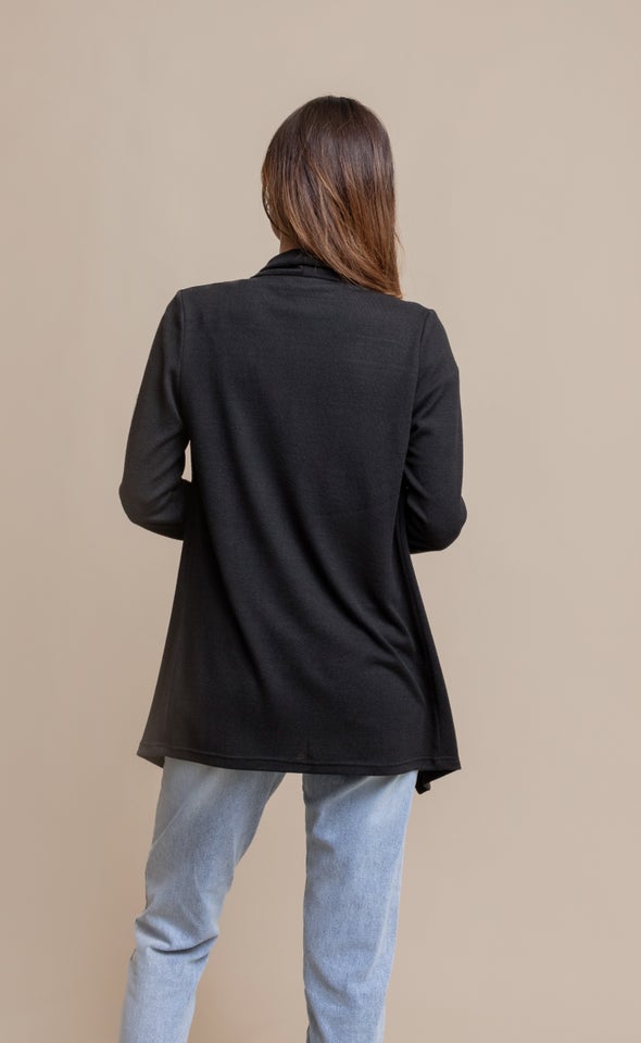 SW Waterfall Cardigan Black