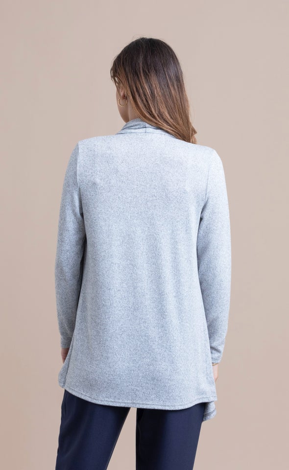 SW Waterfall Cardigan Grey Marle