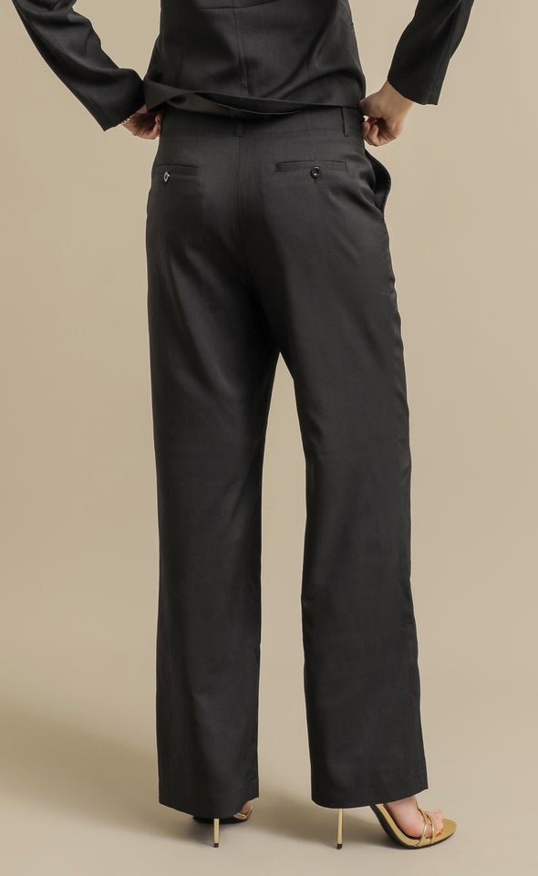 Tailored Angle Pocket Pants Black
