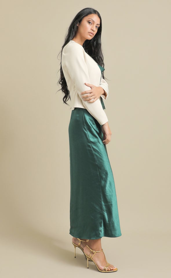 Tailored Blazer with Pockets Natural