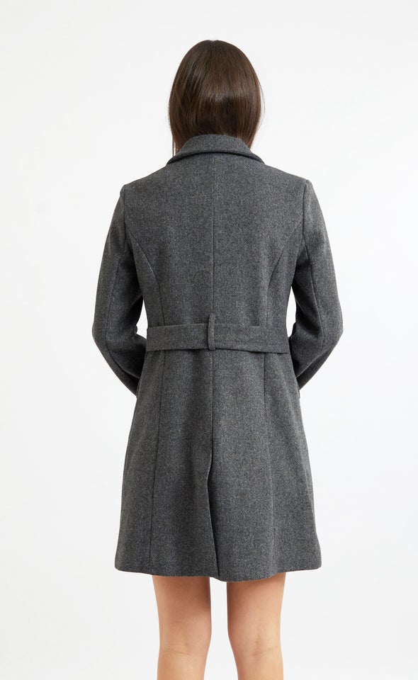 Tailored Coat Charcoal