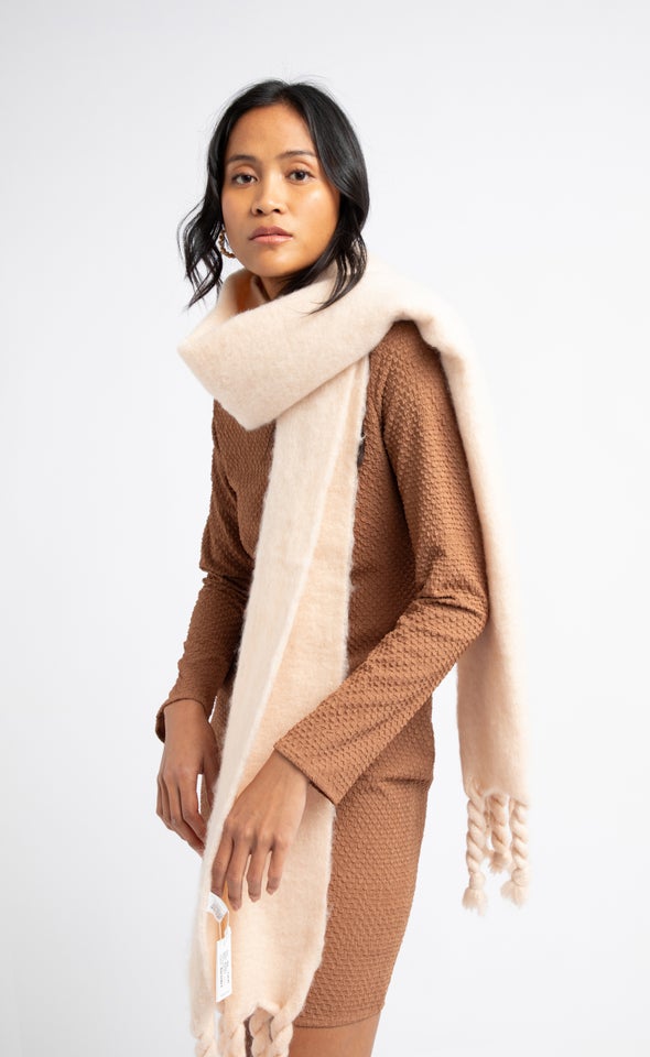 Tassel Edge Scarf Blush