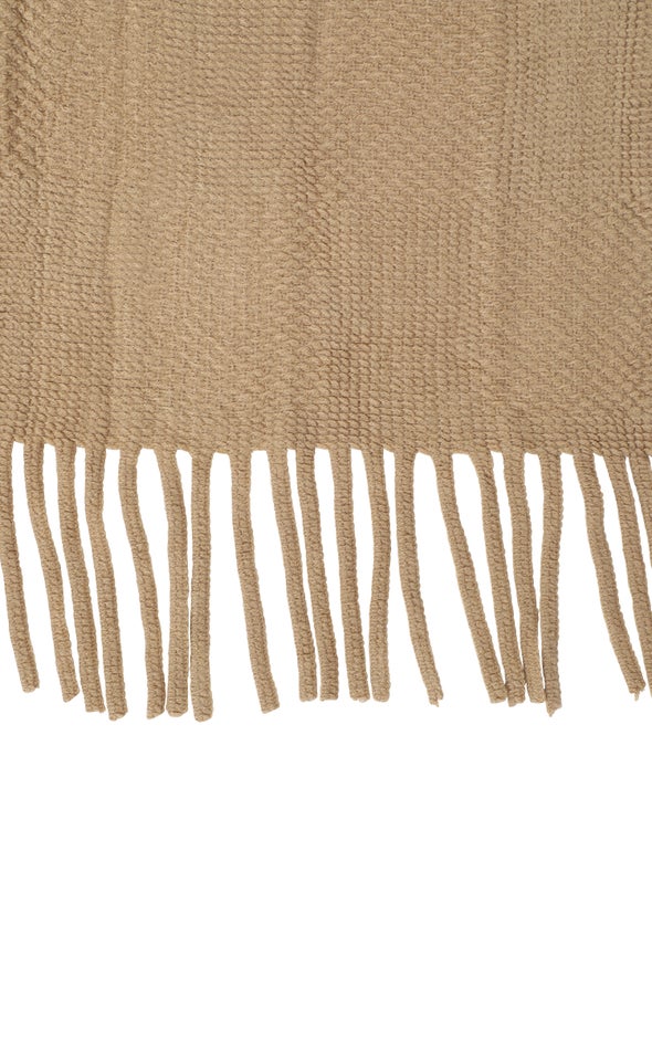 Tassel Edge Scarf Camel