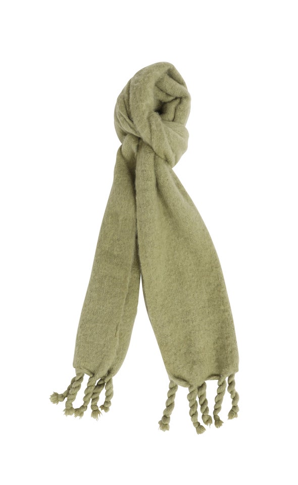 Tassel Edge Scarf Olive
