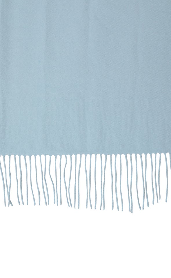 Tassel Edge Scarf Sky Blue