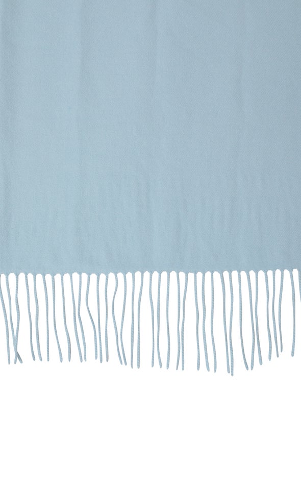 Tassel Edge Scarf Sky Blue