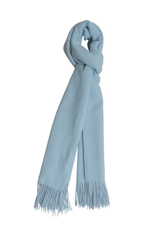 Tassel Edge Scarf Sky Blue