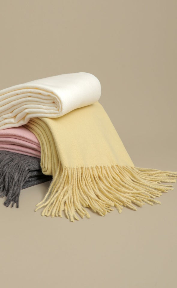 Tassel Edge Scarf Yellow
