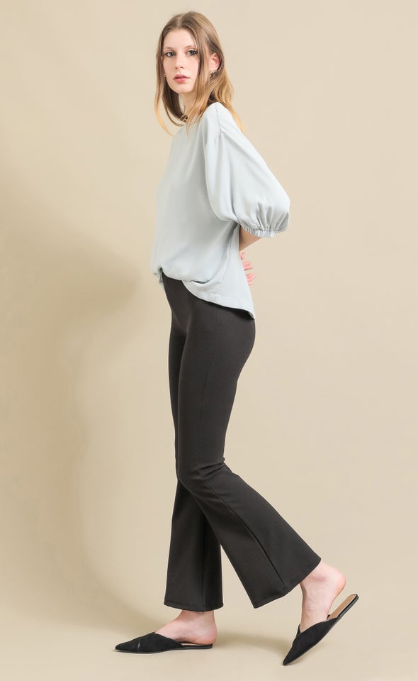 Tex Knit Bootleg Pants Black