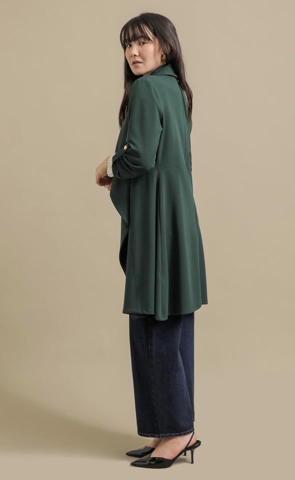 Tex Knit Waterfall Jacket Olive