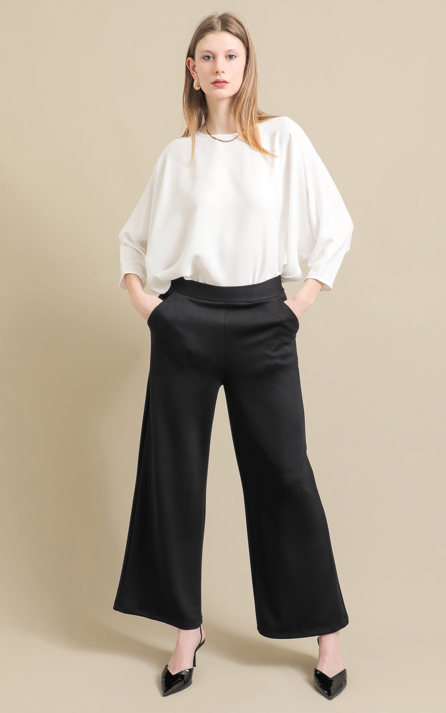 Tex Knit Wide Leg Pants | Pagani
