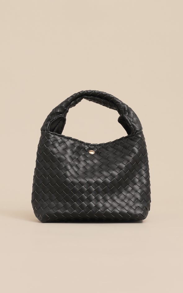 Textured Handbag Black
