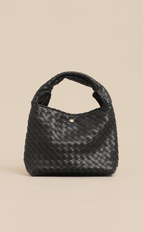 Textured Handbag Black