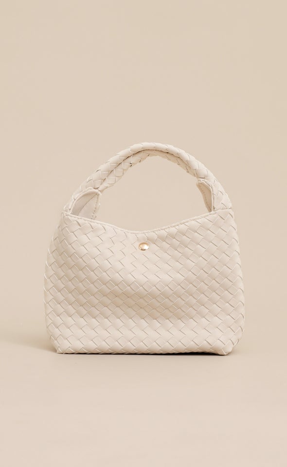 Textured Handbag Cream