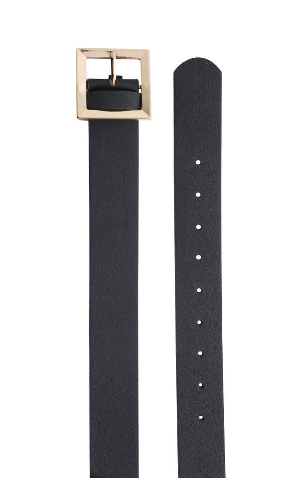 Textured Jean Belt Gold/black