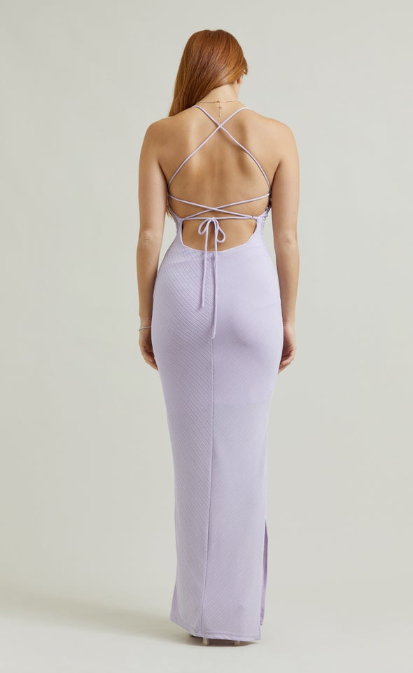 Textured Jersey Maxi Lilac