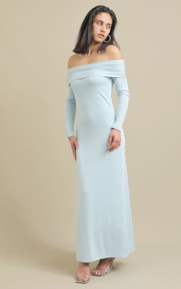 princess polly baby blue dress Midnight Garden Dress, Ice Blue – Chic Soul main image 0