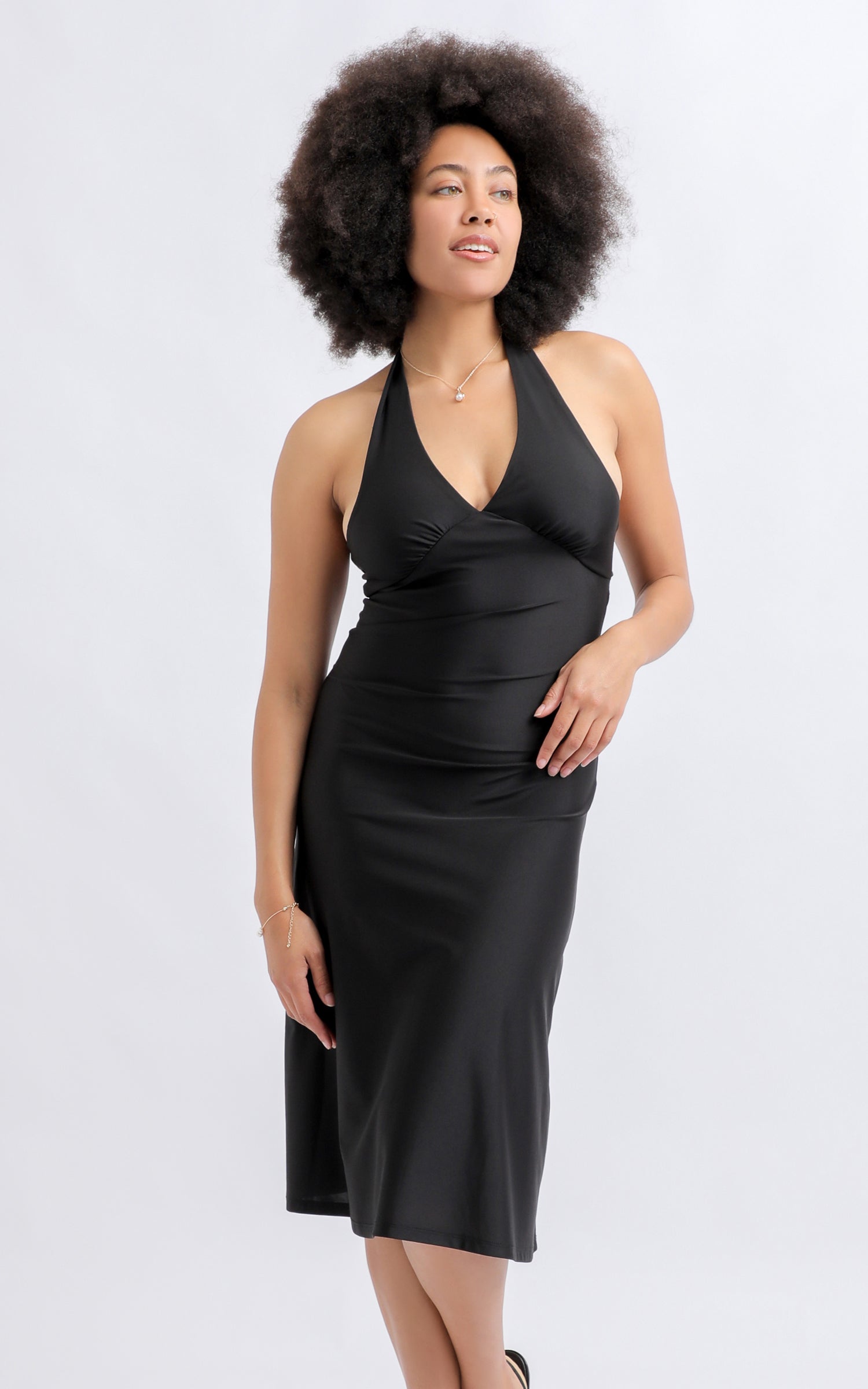 princess polly baby blue dress Shop our Tie-Back V Neck Midi Dress in Black