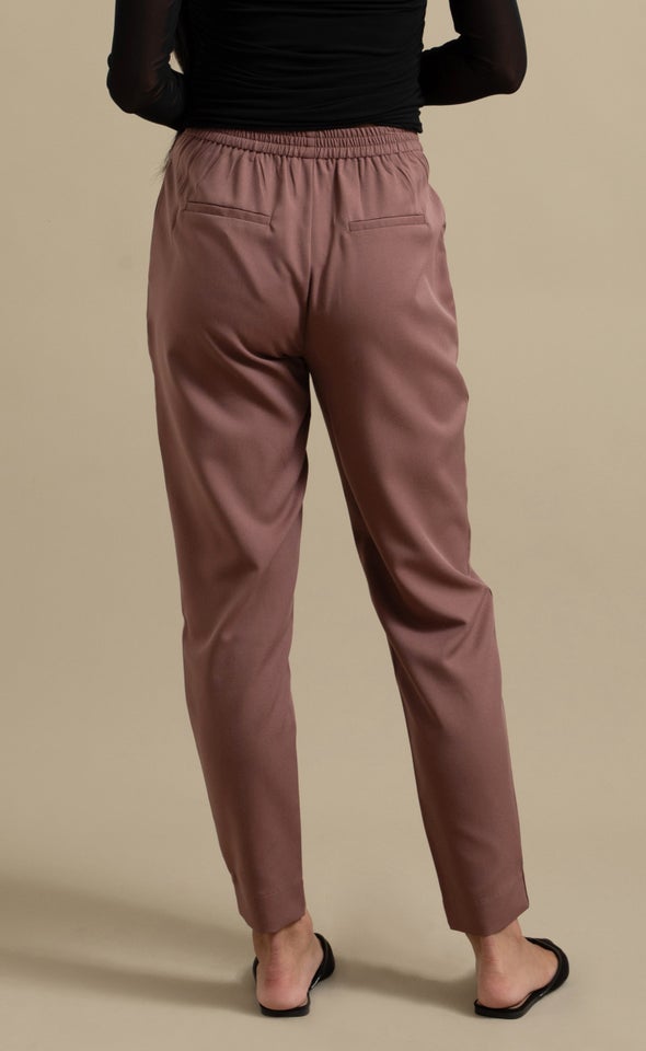 Tie Waist Tapered Pant Cocoa