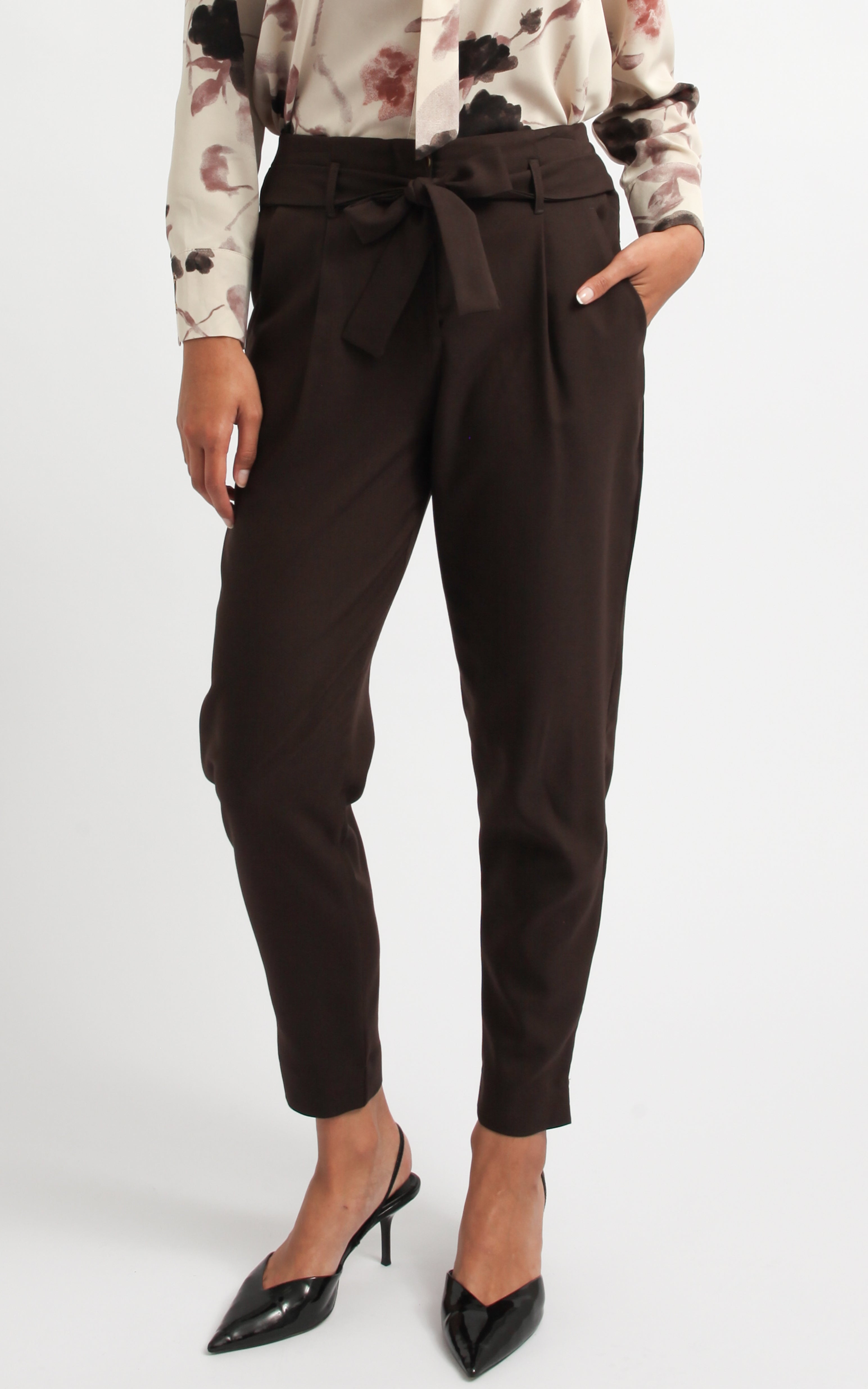 Shop our Zip Detail Hi Waist Pant in Black | Pagani