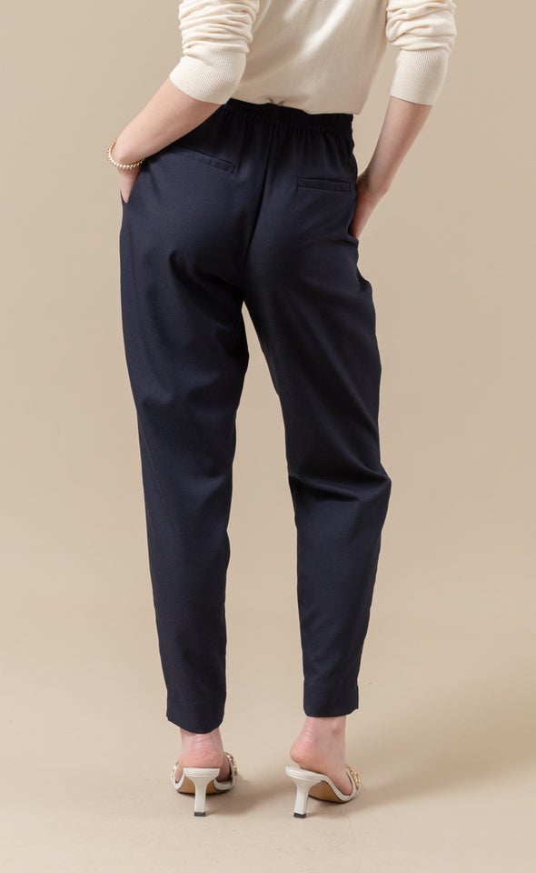 Tie Waist Tapered Pant Ink