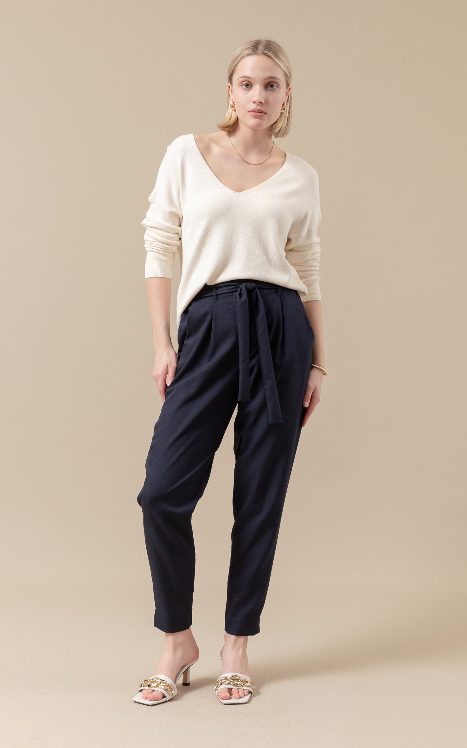 Tied and tapered sales pants