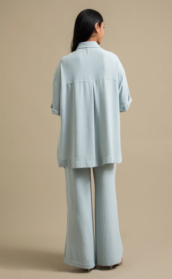 Turned Up Cuff Summer Shirt Sage