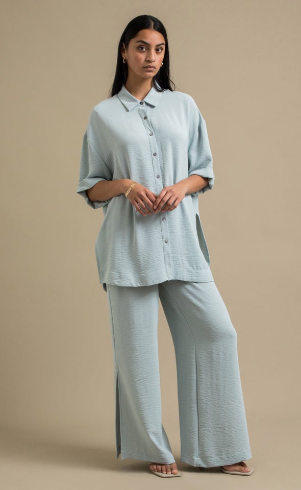 Turned Up Cuff Summer Shirt Sage