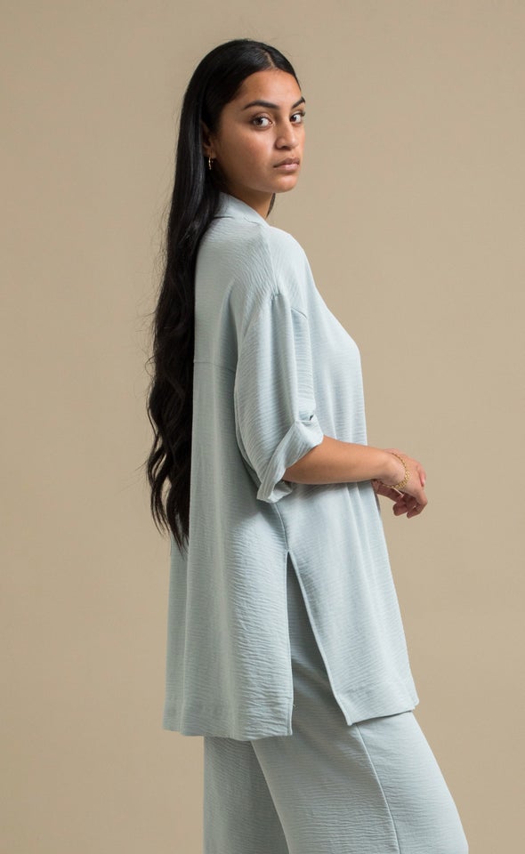 Turned Up Cuff Summer Shirt Sage