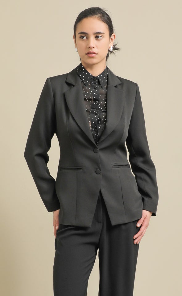 Tuxedo Look Blazer Black
