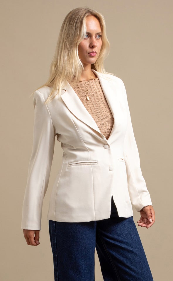 Tuxedo Look Blazer Natural