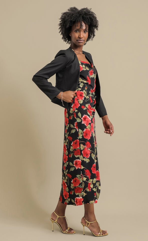 Twill Suiting Tailored Blazer Black