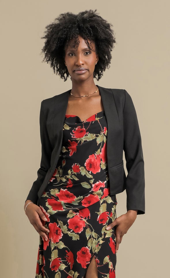 Twill Suiting Tailored Blazer Black