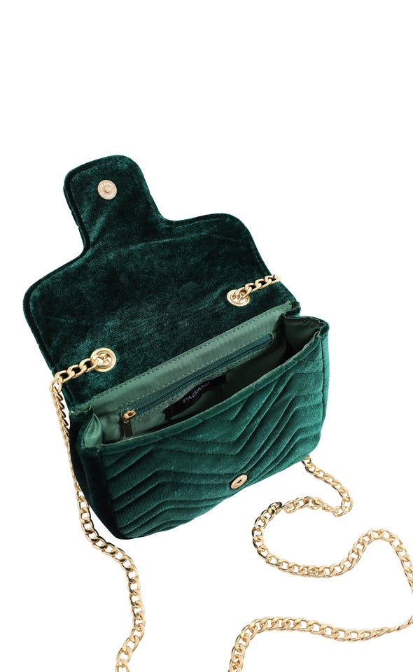 Velvet Crossbody Bag Emerald